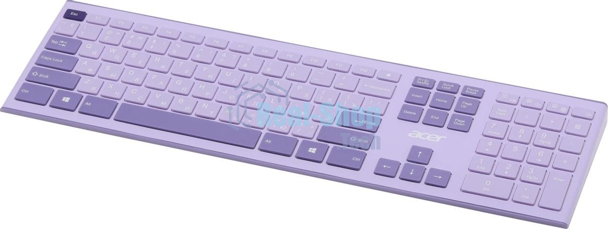 Комплект клавиатура + мышь Acer OCC205 беспроводной USB, 1200 dpi, фиолетовый