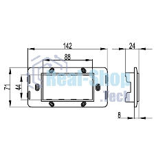 Каркас DKC BRAVA 75021W RAL 9010 на 4 модуля (для TOR и к-к TBN) белый