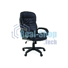 Кресло компьютерное Chairman 795 LT черный, экокожа, пластик, газпатрон 3 кл, ролики, механизм качания