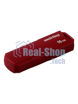 Флешка USB SmartBuy CLUE Burgundy (SB16GbCLU-BG), 16Gb, USB 2.0, R/W 20/10, красный