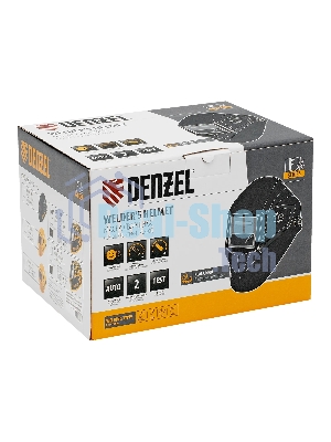 Щиток защитный лицевой (маска сварщика) Denzel F9, см. окно 100x60, Real Color, DIN 4-8/9-13