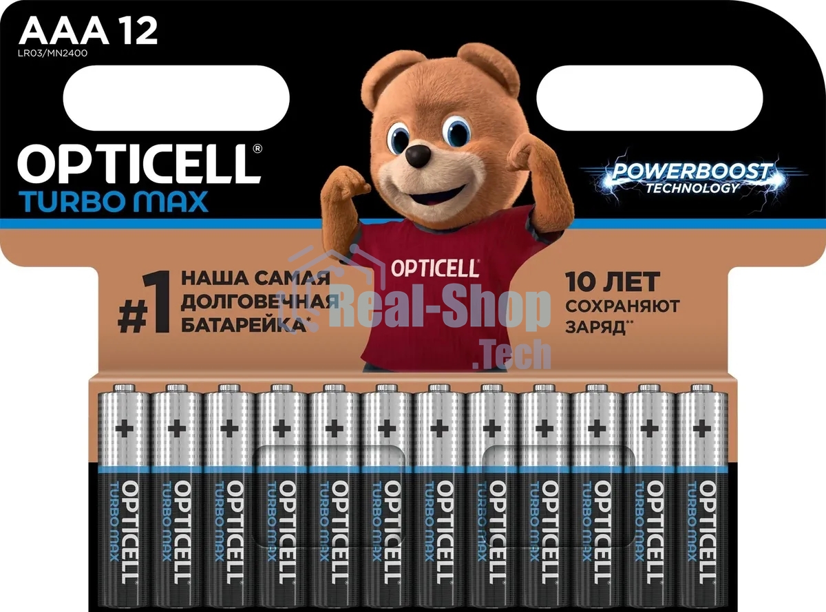 Батарея Opticell Turbo MAX LR03 AAA (12шт) блистер