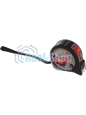 Рулетка Matrix Continuous fixation, 3 м х 16 мм, двухкомпонентный корпус, плавная фиксация