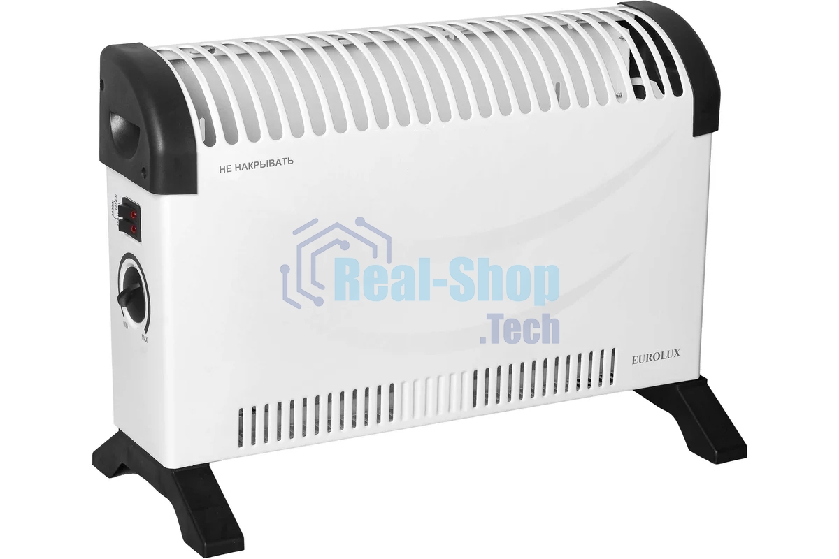 Конвектор Eurolux ОК-EU-2000C белый, 2000 Вт, 25 м2, термостат