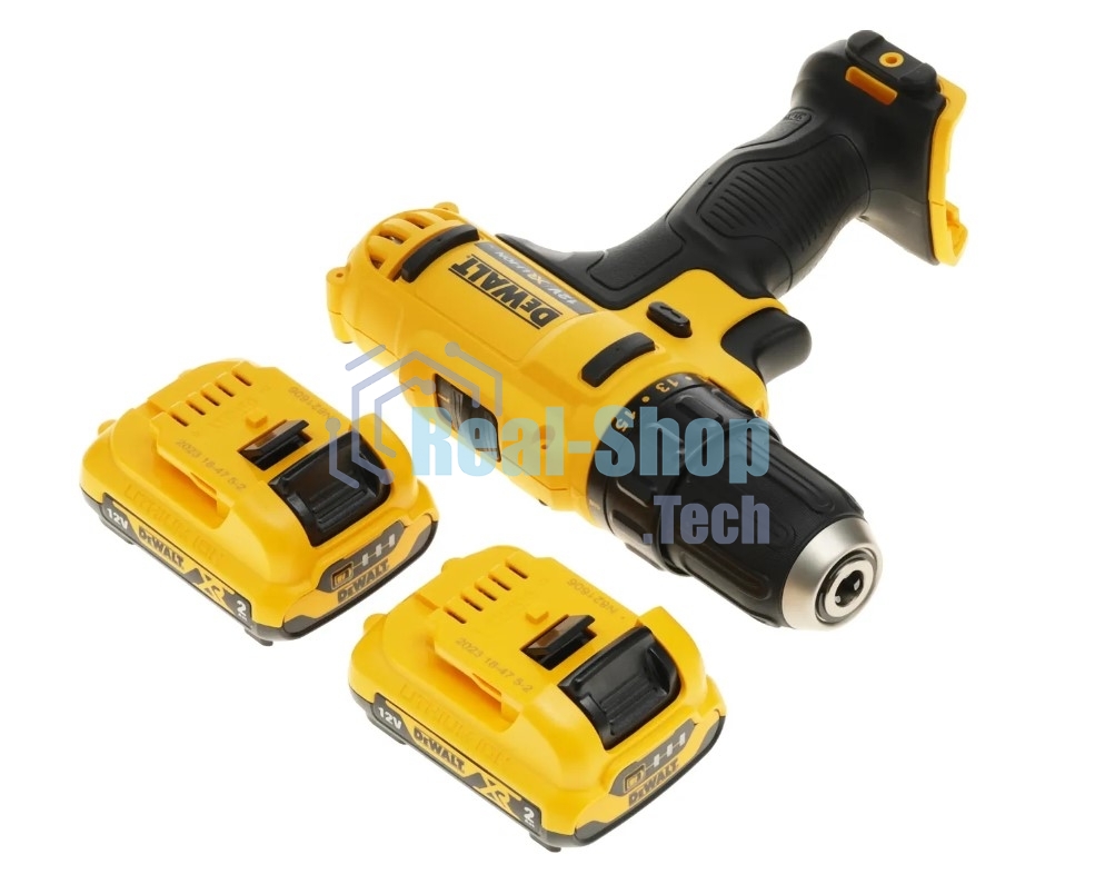 Дрель-шуруповерт DeWalt DCD710D2-QW, 10,8 В, 2 Ач, 24 Нм, щеточный
