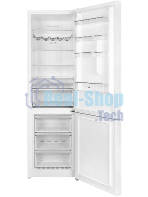 Холодильник Maunfeld MFF200NFWE белый, двухкамерный, 271/106 л, морозилка снизу, Total No Frost