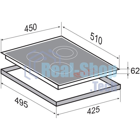 Индукционная варочная панель Zigmund & Shtain CI 35.4 B независимая, черный