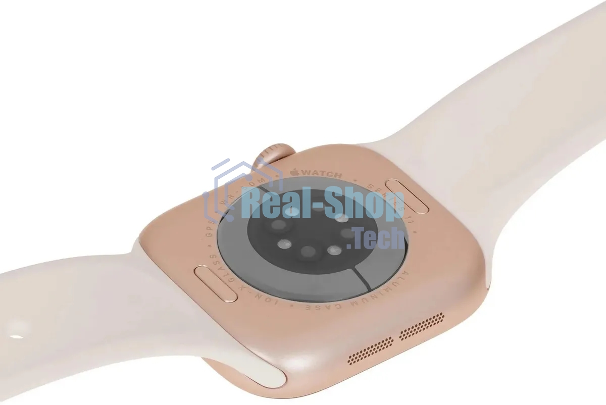 Умные часы Apple Watch Series 11 A3333 46мм OLED корп.розовое золото Sport Band рем.белый разм.брасл.:S/M (MEV64LW/A)