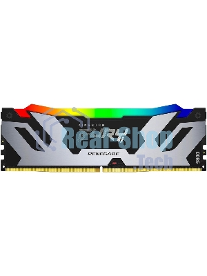 Оперативная память Kingston Fury Renegade, DDR5, 48Gb (1x48GB), 6400MHz, CL32, DIMM, с радиатором, RGB, серебристый/черный