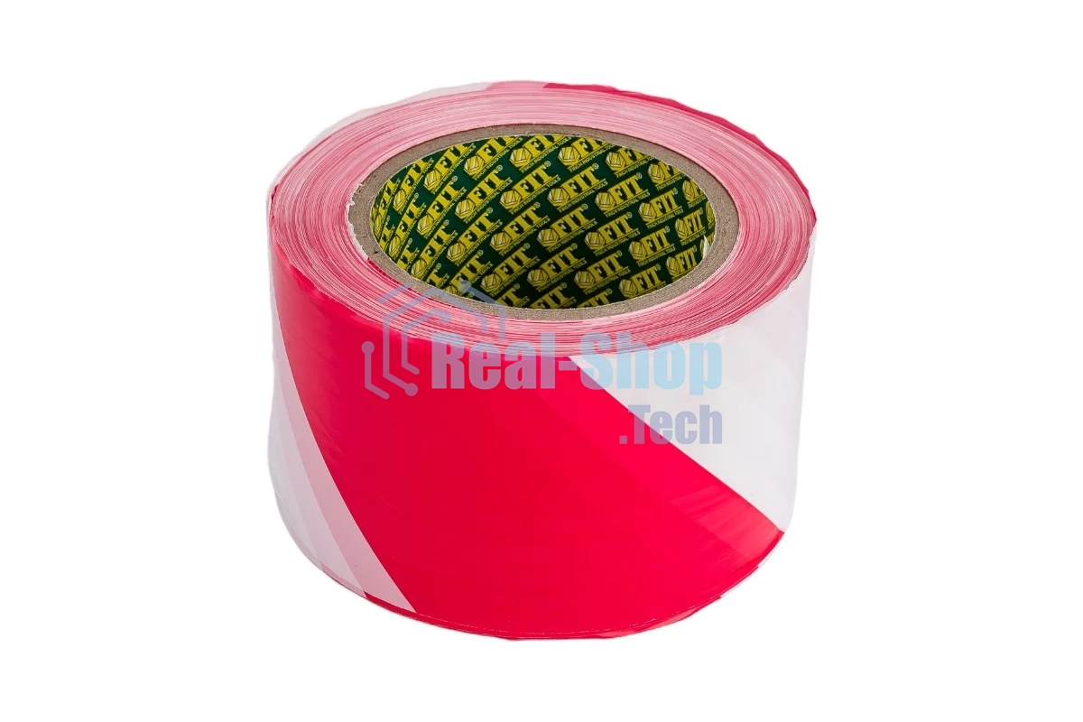 Лента сигнальная Fit 11854 70 ммх200 м красно-белая