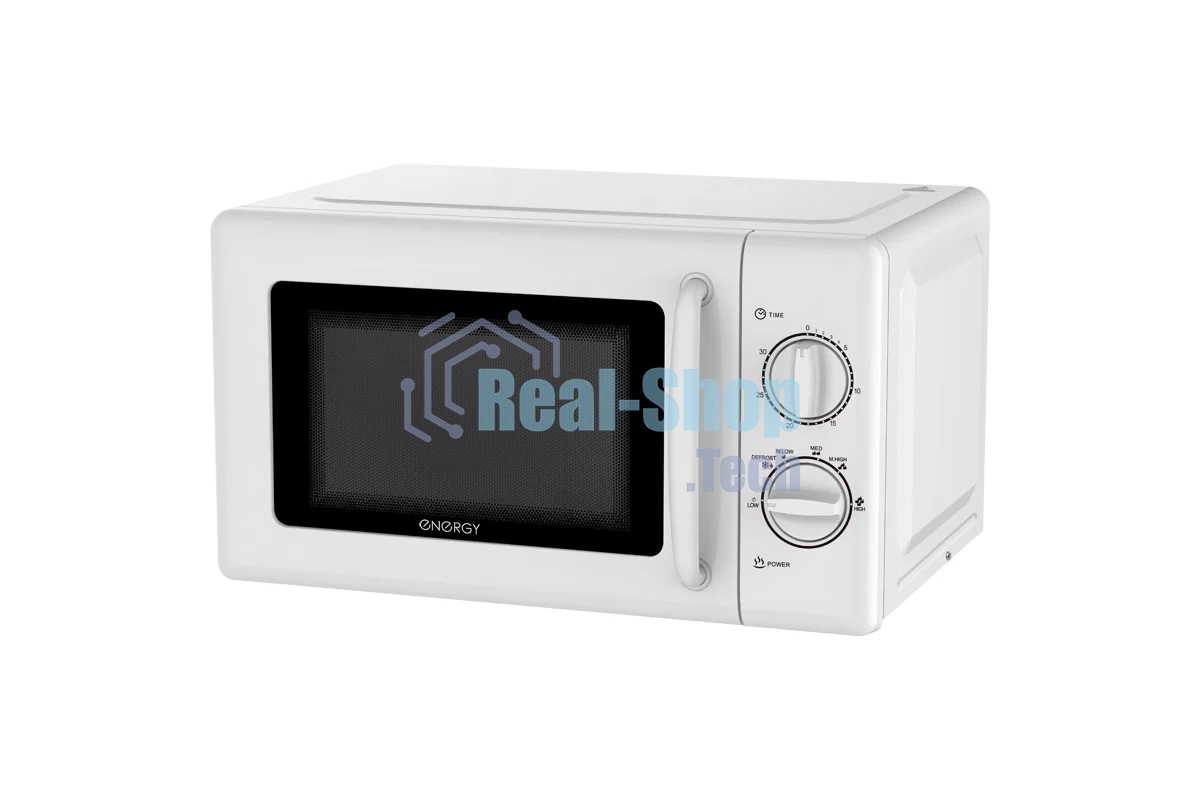 Микроволновая печь ENERGY EMW-20708 белый, 20 л, 700 Вт, переключатели - поворотный механизм