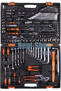 Набор инструментов ВИХРЬ 1/2, 1/4, CrV, в кейсе 142 предмета 73/6/7/13