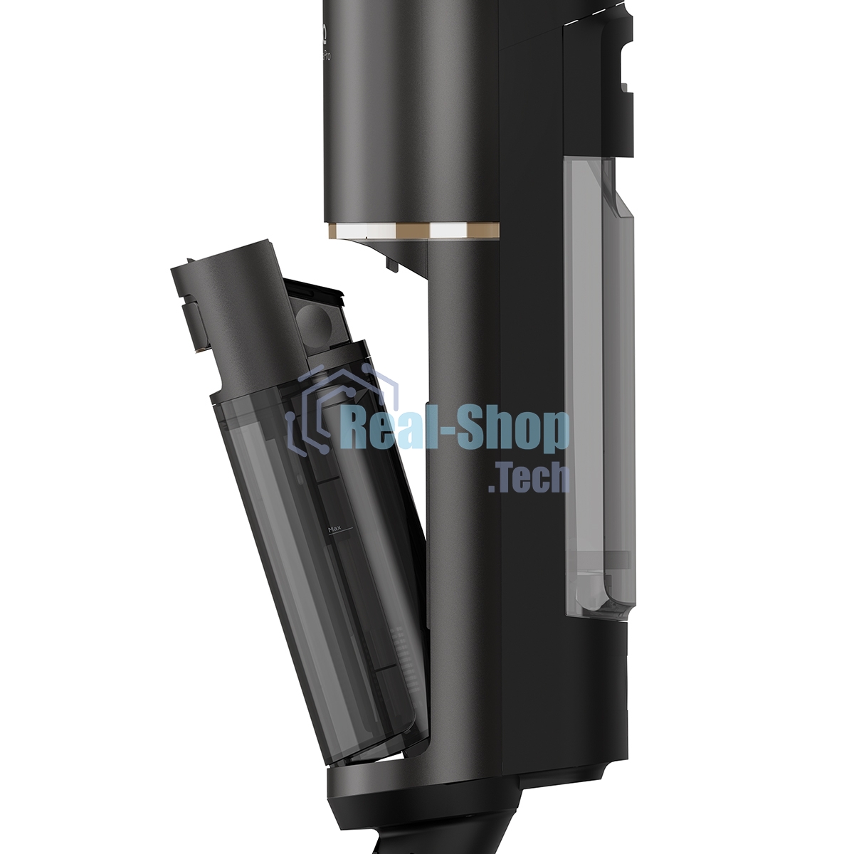 Пылесос вертикальный BQ VCA1006W Aqua Pro серый, питание от аккумулятора, 90 Вт, уборка суxая/влажная, пылесборник 0.75 л