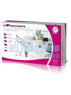 Кронштейн для мониторов Ultramounts UM713W белый 17