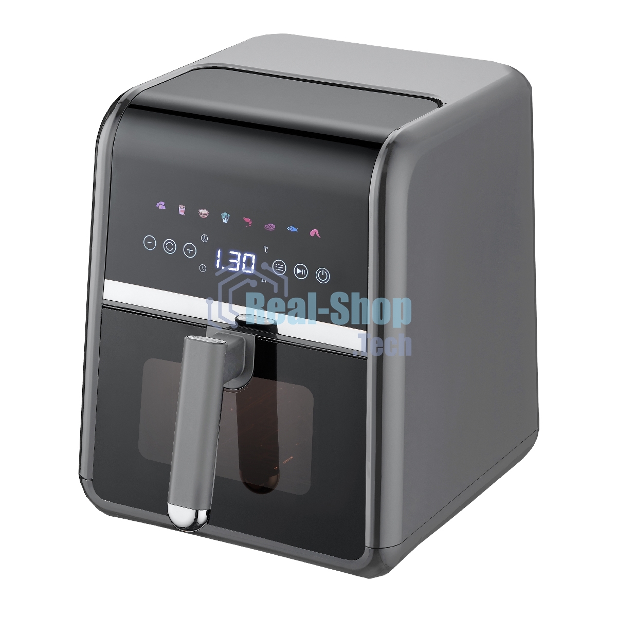 Аэрогриль Centek CT-3189 серый, 1500 Вт, 5 л, сенсор, 8 программ
