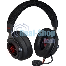 Гарнитура Defender Aspis Pro чёрный, проводная, съёмный микрофон, подсветка