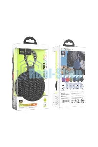 Портативная колонка круглая HOCO BS60, черный