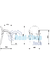 Стул Бюрократ ДЖУНО светло-бежевый, эко.кожа, на ножках дерево