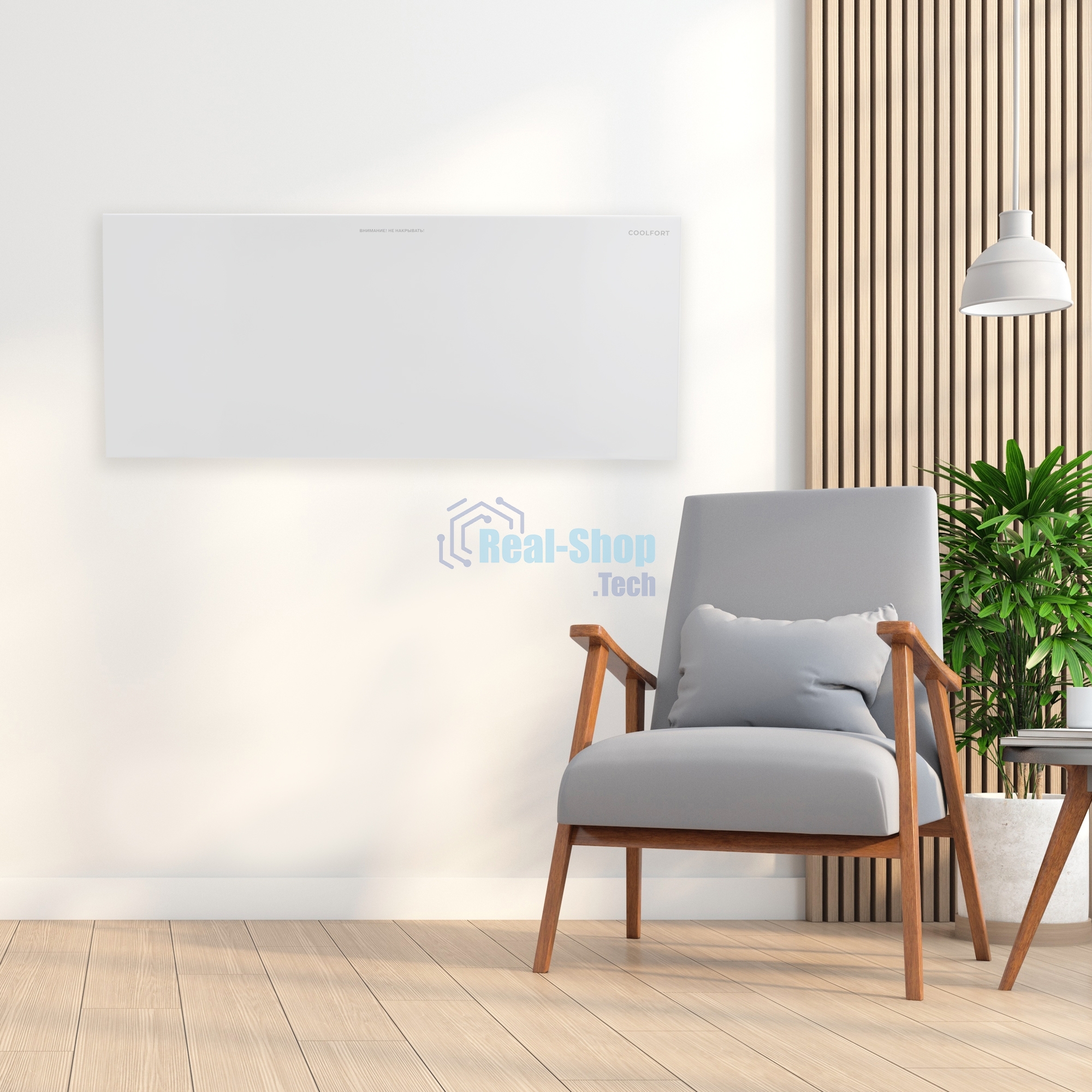 Конвектор Coolfort CF-3942 белый, 2000 Вт, 20 м2, термостат, дисплей, WiFi