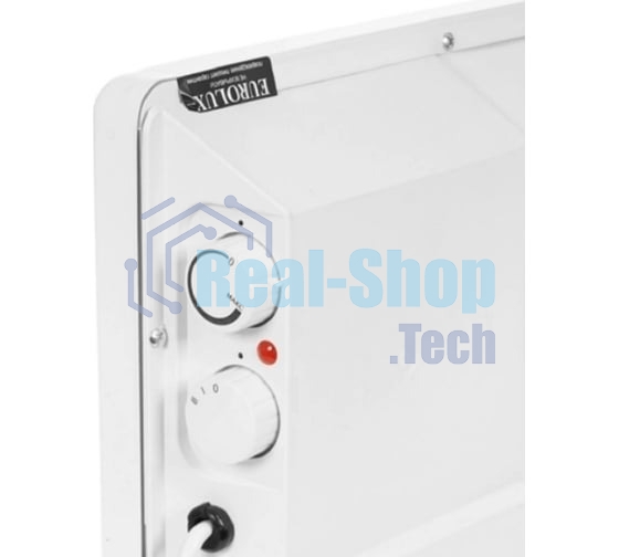 Конвектор Eurolux ОК-EU-1500, белый, 1500 Вт, 15 м2, термостат