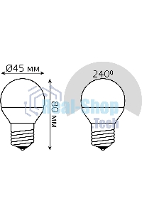 Лампа светодиодная Gauss Led Globe-dim E27 7Вт 4100К диммируемая