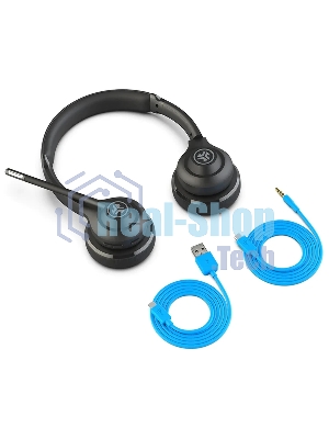Гарнитура JLab Work Wireless Headset Gen 2 чёрный, беспроводная, Bluetooth/USB-C, до 45 ч, микрофон с шумоподавлением