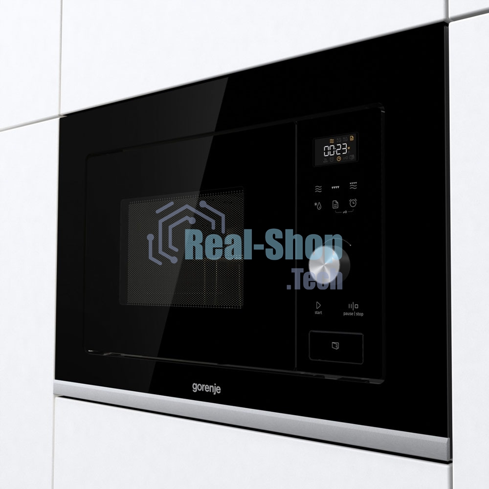Встраиваемая микроволновая печь GORENJE BMX201AG1BG Электронное управление, черный, объем: 20 л