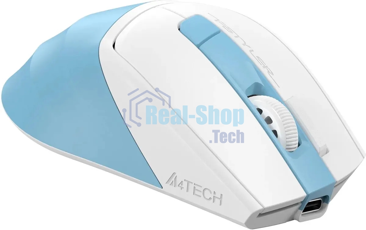 Мышь беспроводная A4Tech Fstyler FG45CS Air2 голубой/белый, 2000 dpi, радиоканал, USB, кнопки - 7