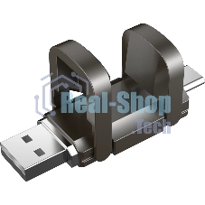 Флешка USB Dahua S809 (DHI-USB-S809-32-256Gb), 256Gb, USB 3.2 Type-A/USB Type-C, R/W 520/460, серый
