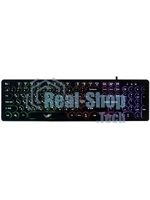 Клавиатура проводная Dialog Gan-Kata KGK-16U BLACK - игровая с RGb-подсветкой, USB, черная