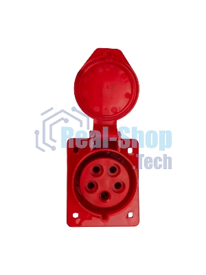 Розетка стационарная для скрытой установки PPC 425 3Р+РЕ+N 32А 380В IP44 Jazzway