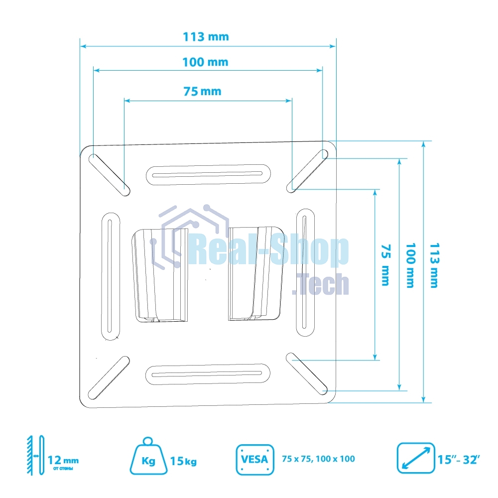 Кронштейн Arm media LCD-01 черный, 15-32