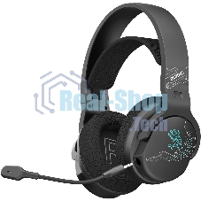 Гарнитура Bloody GR370 черный, беспроводная + проводная, Bluetooth, до 45 ч, подсветка