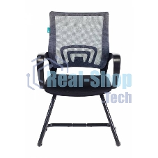 Кресло компьютерное Бюрократ CH-695N-AV/DG/TW-11 серый TW-04, сиденье черный TW-11, на полозьях