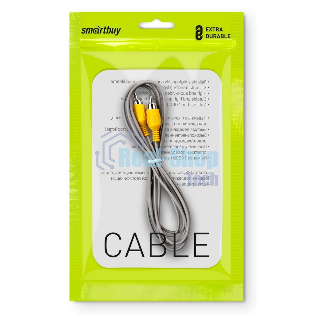 Кабель соединительный Smartbuy 1xRCA (M) - 1xRCA (M), 1,8 м, в пакете KA111)/250