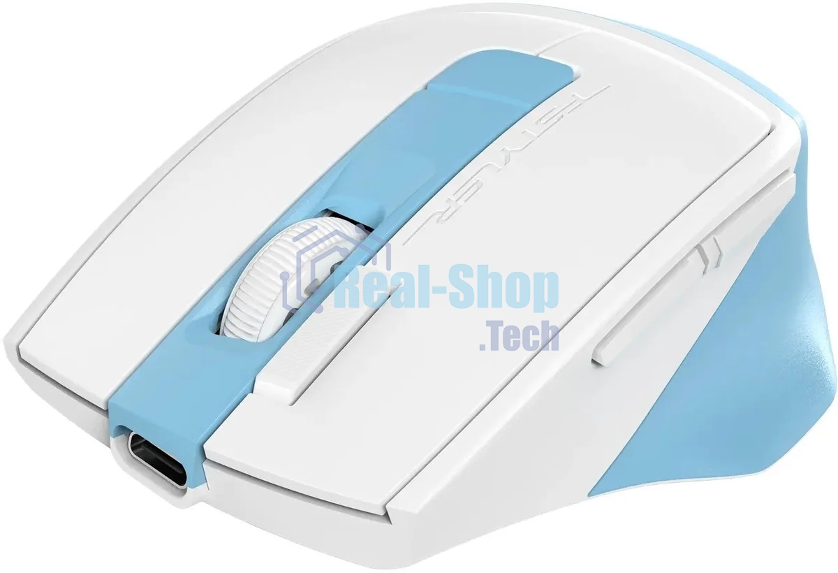 Мышь беспроводная A4Tech Fstyler FG45CS Air2 голубой/белый, 2000 dpi, радиоканал, USB, кнопки - 7