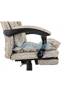 Кресло руководителя Бюрократ CH-820MSG-F бежевый 38-402 крестов. пластик подст. для ног