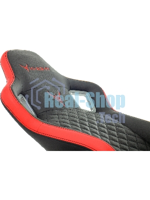Кресло Knight OUTRIDER черный/красный, экокожа, 120 кг, механизм качания