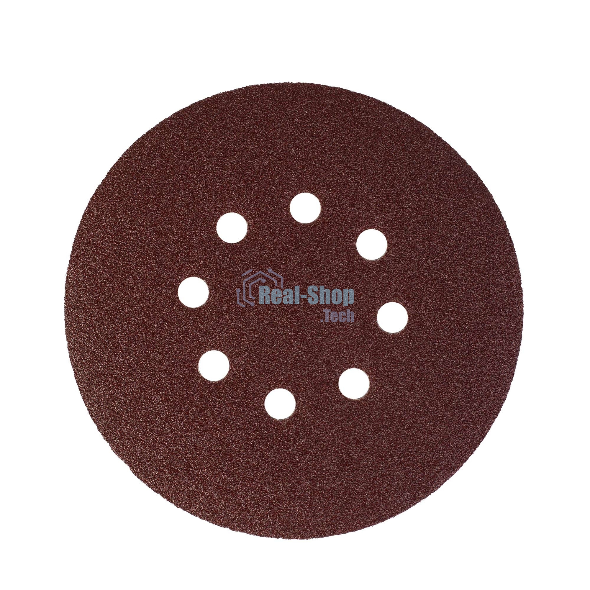 Круг шлифовальный PATRIOT на липучке, 150 мм, 8 отверстий, Р100, 5 шт
