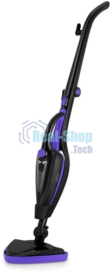 Швабра паровая Kitfort КТ-1051 1500Вт черный/фиолетовый