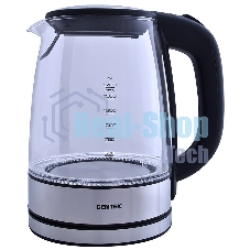 Чайник электрический Centek CT-0030 черный стекло 1.7 л, 2200 Вт, внутр. LED подсветка, защита от вкл б/воды