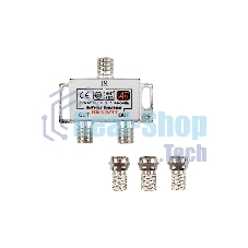Делитель ТВ Rexant х 2 + 3 шт. F BOX 5-1000 МГц Silver