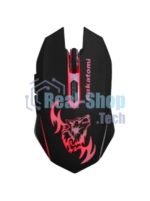 Мышь беспроводная Nakatomi MROG-15U черный, 1600 dpi, радиоканал, USB, кнопки - 6