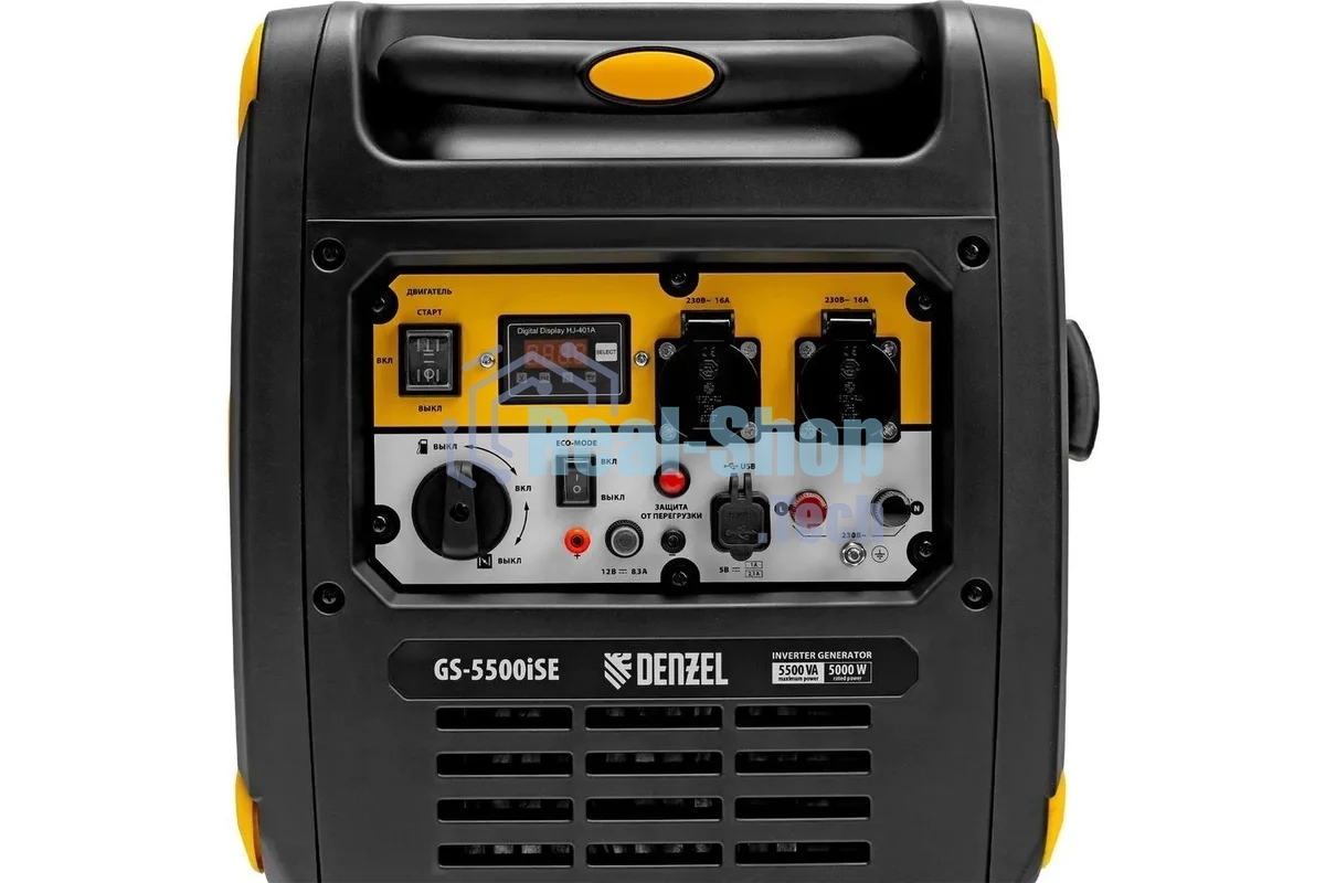 Электрогенератор бензиновый инверторный Denzel GS-5500iSE, 5.5 кВт, 78 дБ, 47 кг