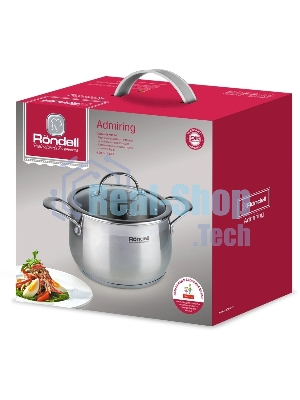 Кастрюля Rondell Admiring RDS-747 5.3 л. d=22 см (с крышкой) стальной