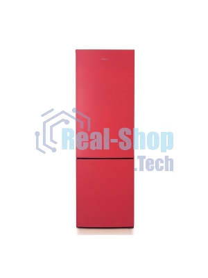Холодильник Бирюса H6127 красный двухкамерный 245/100л морозилка снизу