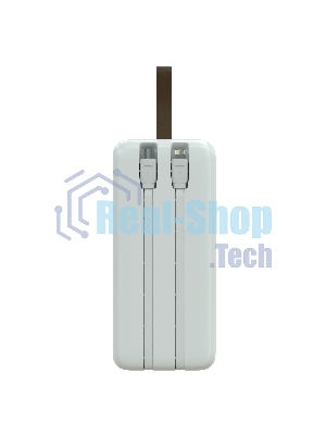 Портативный аккумулятор More choice (4620202550644) PB55-30 с кабелем 1USB 3.0A 22.5W PD - 30000mAh белый
