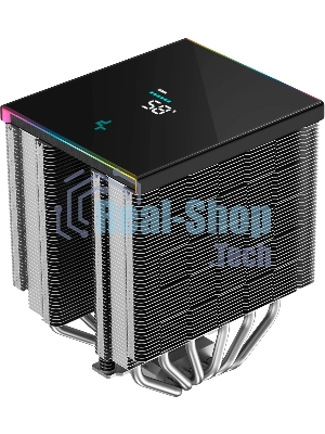 Кулер для процессора DEEPCOOL AK620 DIGITAL SE LGA20XX/1700/1200/115X/AM5/AM4 (9шт/кор, TDP 260W, PWM, DUAL Fan 120мм, 6 тепл. трубок, ARGb, черный) RET (R-AK620-BKADMN-GJD)