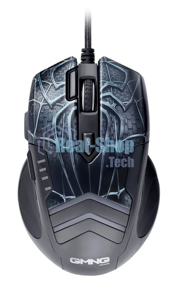 Мышь проводная GMNG XM007 черный/красный, 10000 dpi, USB, кнопки - 7