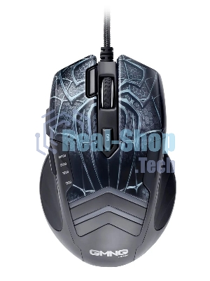 Мышь проводная GMNG XM007 черный/красный, 10000 dpi, USB, кнопки - 7